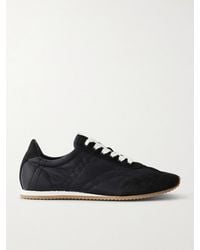 TOTEME - Flex Suede-Trimmed Shell Sneakers - Lyst