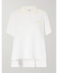 Loewe - Anagram-Embroidered Cotton-Piqué Polo Shirt - Lyst