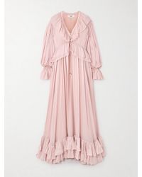 Chloé - Ruffled Silk-Chiffon Gown - Lyst
