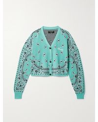 Amiri - Bandana Jacquard-knit Cotton Cardigan - Lyst