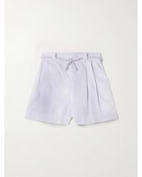 Zimmermann - Luna Belted Linen Shorts - Lyst