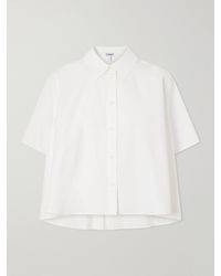 Loewe - Logo-Embroidered Cotton-Poplin Shirt - Lyst