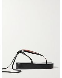 AMINA MUADDI - Jamie Leather Platform Sandals - Lyst
