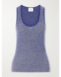 The Elder Statesman - Marl Knitted Cashmere Tank - Lyst