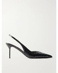 Paris Texas - Lidia 70 Snake-Effect Leather Slingback Pumps - Lyst