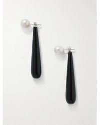 Sophie Buhai - Medium Angelyne Onyx And Pearl Earrings - Lyst