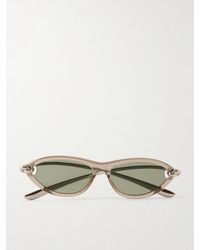 Bottega Veneta - New Knot Cat-Eye-Tone And Acetate Sunglasses - Lyst