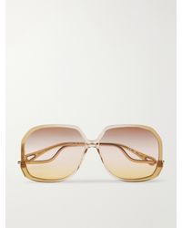 Chloé - Square-Frame Acetate Sunglasses - Lyst