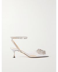 Mach & Mach - Triple Heart 65 Crystal Pvc Pumps - Women's - Calf Leather/pvc/calf Leather - Lyst