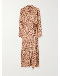 Loro Piana - Laura Floral-Print Silk Midi Dress - Lyst