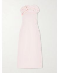 Magda Butrym - Strapless Silk-Crepe Midi Dress - Lyst
