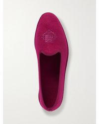 Loro Piana - Venice Embroidered Cashmere-Blend Flannel Slippers - Lyst