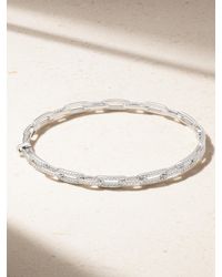 David Yurman - Bracelet En Or Blanc 18 Carats (750/1000) Et Diamants Stax - Lyst