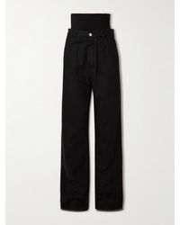 Alaïa - Stretch Knit-Trimmed Jeans - Lyst