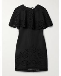 Sea - Lula Mehrlagiges Minikleid Mit Lochstickerei - Lyst