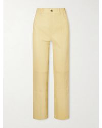 Stouls - Benny Leather Straight-Leg Pants - Lyst