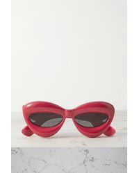 Loewe - Inflated Sonnenbrille Mit Cat-eye-rahmen Aus Azetat - Lyst
