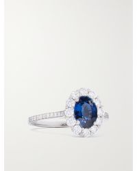 Garrard - 1735 Platinum, Sapphire And Diamond Ring - Lyst