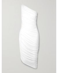 Norma Kamali - Diana Asymmetrisches Kleid Aus Stretch-Jersey Mit Raffungen - Lyst