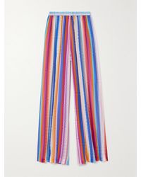 Missoni - Pantalon Large En Voile De Coton Et De Soie Mélangés À Rayures - Lyst