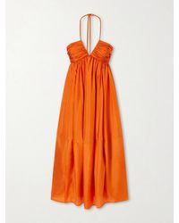 Zimmermann - Mahon Silk Halterneck Maxi Dress - Lyst