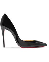 Christian Louboutin Pigalle 100 Black Patent Leather Pumps