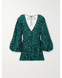 ROTATE BIRGER CHRISTENSEN - Darsie Minikleid Aus Recyceltem Stretch-Chiffon Mit Pailletten - Lyst