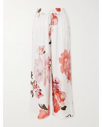 Aje. - Vacation Floral-Print Linen-Blend Wide-Leg Pants - Lyst