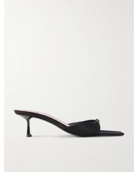 Saint Laurent - Daisy 50 Crystal-Embellished Satin Mules - Lyst