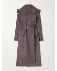Victoria Beckham - Philippa Belted Cotton Trench Coat - Lyst