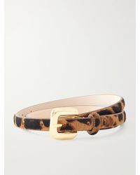 DEHANCHE - Mara Leopard-Print Calf Hair Belt - Lyst