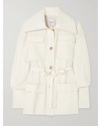 Patou - Jacke Aus Twill Aus Einer Wollmischung Mit Bindegürtel - Lyst