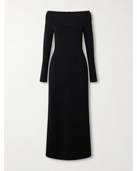 Stella McCartney - Off-The-Shoulder Knitted Midi Dress - Lyst