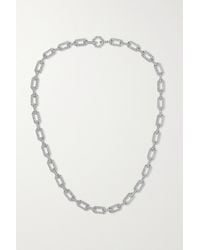 David Yurman Xl Starburst 18-karat White Gold Diamond Necklace - Metallic