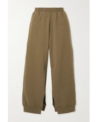 MM6 by Maison Martin Margiela Distressed Cotton-jersey Track Trousers - Multicolour