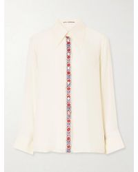 Alix Of Bohemia - Dana Floral-Print Silk-Satin Shirt - Lyst