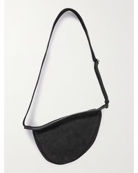 The Row - Slouchy Banana Kleine Schultertasche Aus Veloursleder - Lyst