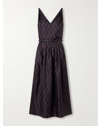 Oscar de la Renta - Argyle Silk-Twill Midi Dress - Lyst