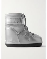 Moon Boot - Icon Padded Metallic Satin Snow Boots - Lyst