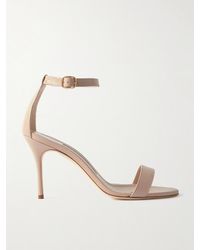 Manolo Blahnik - Chaos 90 Leather Sandals - Lyst