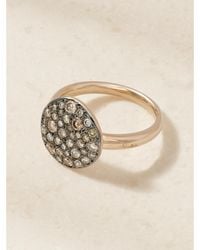 Pomellato - Sabbia 18-Karat Rose And Rhodium-Plated Diamond Ring - Lyst