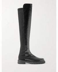 Stuart Weitzman - 5050 Lift Leather And Stretch Over-The-Knee Boots - Lyst