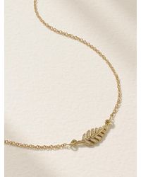Jennifer Meyer - Mini Leaf 18-Karat Diamond Necklace - Lyst