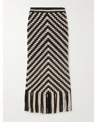 Zimmermann - Halliday Fringed Crocheted Cotton Maxi Skirt - Lyst