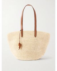 Hunting Season - Market Leather-Trimmed Woven Fique Tote - Lyst