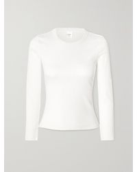 Leset - Kelly Ribbed Stretch-Cotton Jersey Top - Lyst