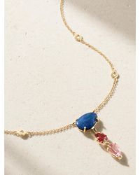 Jacquie Aiche - Triple Step Kette Aus 14 Karat Mit Turmalinen, Opal Und Diamanten - Lyst
