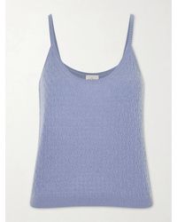 LeKasha - Fregene Pointelle Organic Cashmere Knit Tank - Lyst