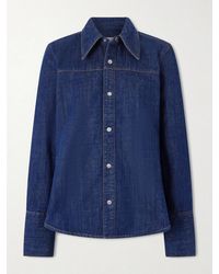 Ami Paris - Paneled Denim Shirt - Lyst
