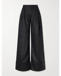 ANDRES OTALORA - La Promesa Linen Wide-Leg Pants - Lyst